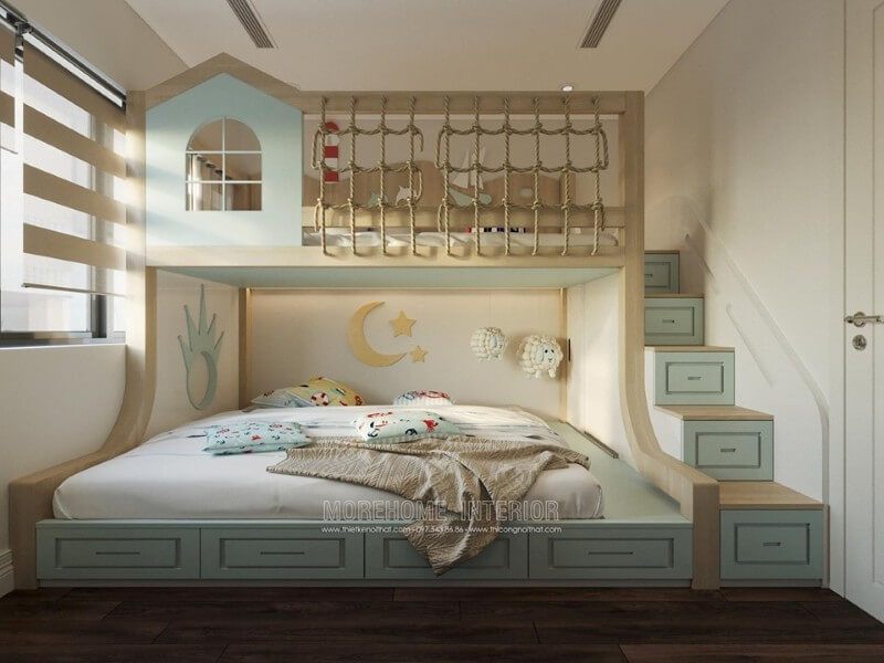 Thiết kế nội thất phòng ngủ trẻ em chung cư D