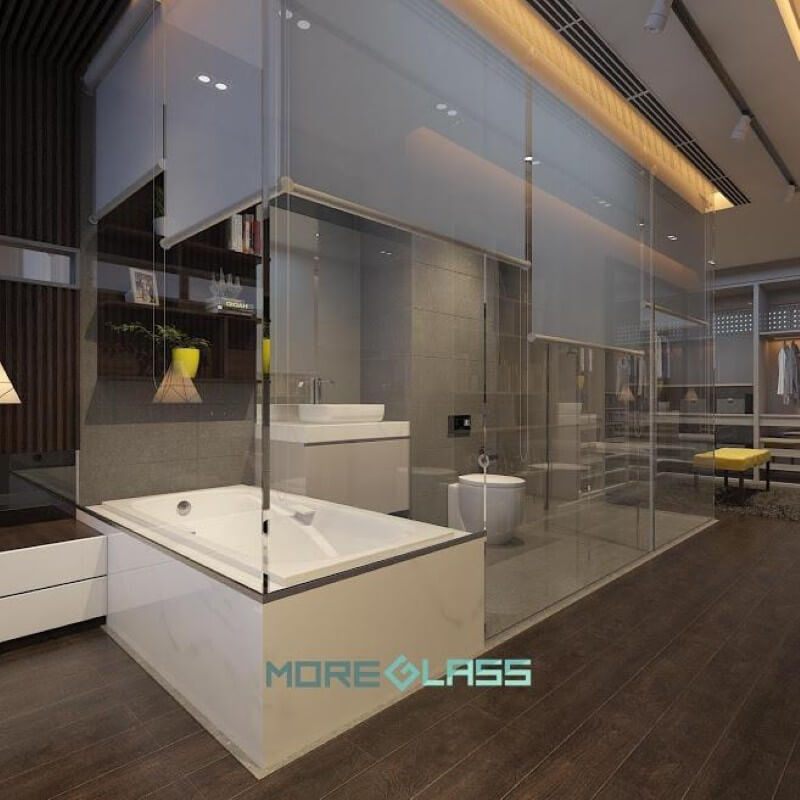 Moreglass đề nghị một mẫu vách tắm kính cao cấp MG-027 cho các công trình như nhà chung cư, biệt thự, nhà phố.