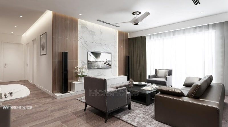 .
Do diện tích hạn chế của căn hộ chung cư, sự lựa chọn một mẫu kệ ti vi màu trắng nhẹ nhàng và đơn giản sẽ giúp không gian trở nên rộng hơn và thoáng đãng hơn.